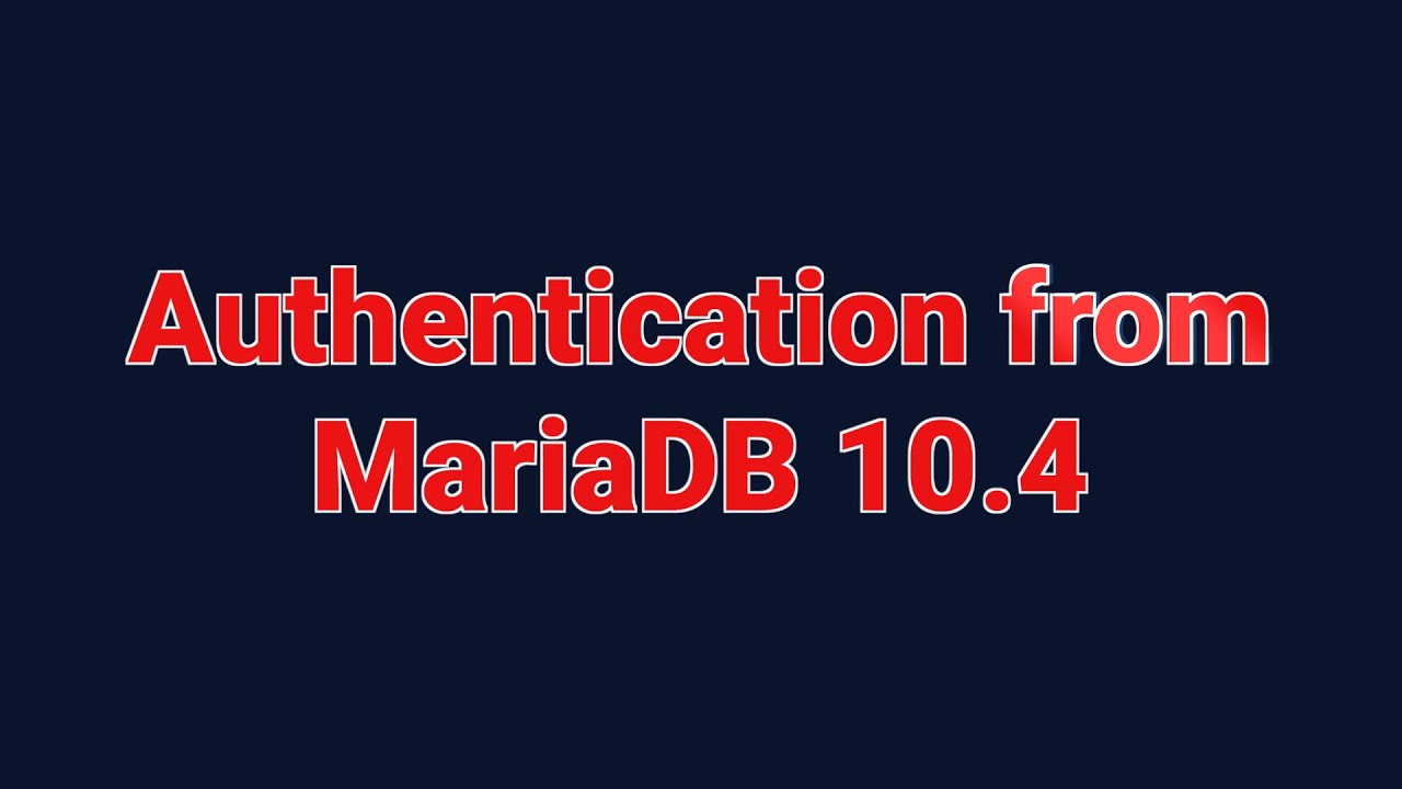 Mariadb Change Authentication Plugin