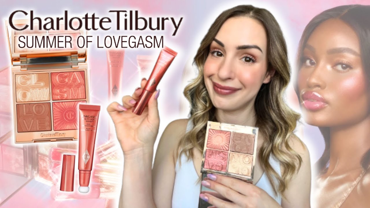 CHARLOTTE TILBURY SUMMER OF LOVEGASM 💖 BEAUTY LIGHT WAND PINKGASM SUNSET, LOVEGASM FACE PALETTE