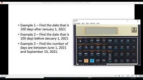 Date Calculations on HP 12c
