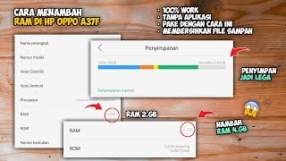 Cara menambah RAM di hp oppo a37f 2023