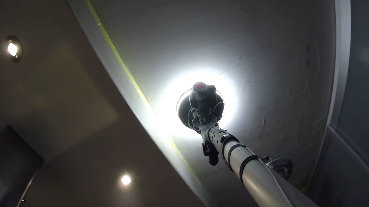 Popcorn Ceiling Removal - YouTube