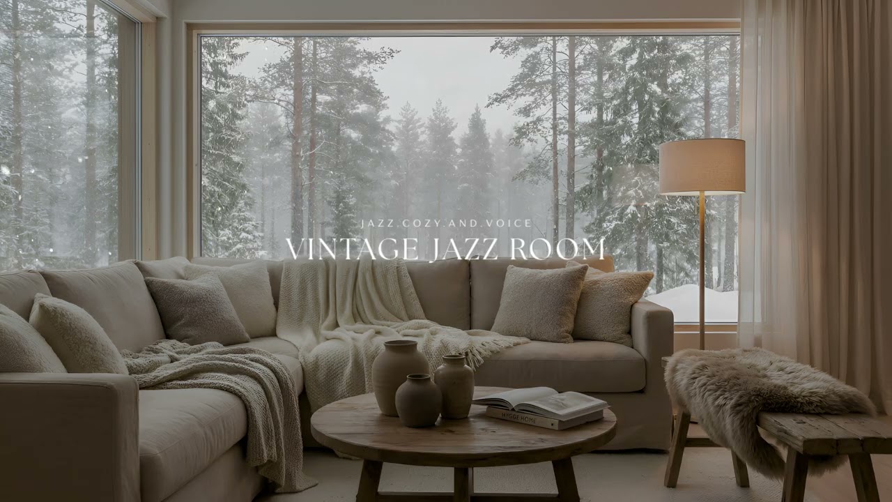 [playlist] 눈 덮인 숲을 마주한 창가, 포근히 스며드는 겨울 재즈 | Vintage Jazz Room · Soft Snow Glow