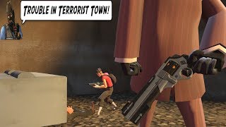 Gmod TTT: Epic Traitorous acts by the boys
Who can do the best betrayals? Rdmers maybe
Game: Gmod is a sandbox game that was originally a mod for Half Life 2 until it was made into a complete separate game. But not everything is sandbox. Custom gamemodes are also a big thing.
Gamemode: Trouble in Terrorist Town is a gamemode that standardly uses Counter Strike: Source as its base but can also be modded with more content. There are traitors around who have to kill everyone except their Traitor buddies if they have one. The Innocent dont know who it is and have to find out. There may also be a detective who is on the innocents team and has special equipment. Traitors also have special equipment. Gmod TTT: Epic Traitorous acts by the boys