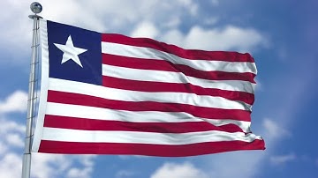 Liberia Flag Animation Stock Motion Graphics