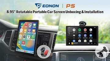 How to Install 8.95” CarPlay & Android Auto Rotatable Car Screen with 1080P Rear Camera | Eonon P5