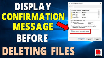 How To Display Confirmation Message Before Deleting Any Files