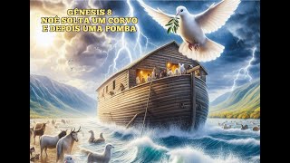 GÊNESIS 8 - NOÉ SOLTA UM CORVO E DEPOIS UMA POMBA
