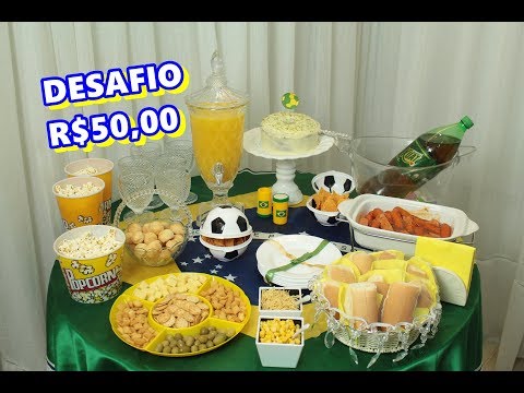 MESA DE PETISCOS COM ATÉ R$50,00 PARA COPA DO MUNDO DESAFIO