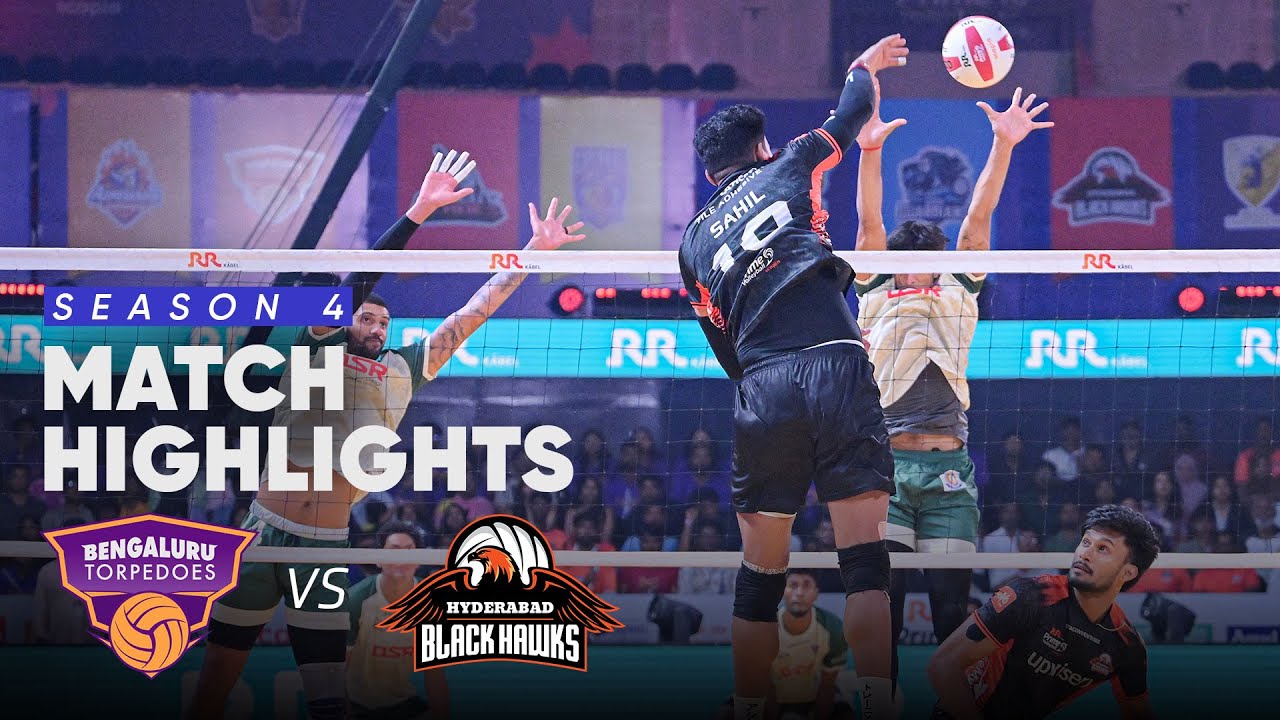 Острые моменты | Лучшие моменты матча «Бенгалуру Торпедо» — «Хайдарабад Блэк Хокс» | PVL S4