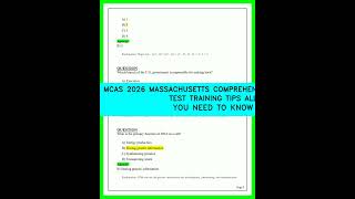 MCAS 2026 MASSACHUSETTS COMPREHENSIVE ASSESSMENT TEST TRAINING TIPS ALL YOU NEED TO KNOW2026GUIDE
