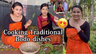 Cooking Traditional Bodo Dish With Pork Curry With Tarai Jenia Brahma