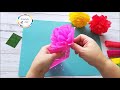 ŁATWY KWIATEK Z BIBUŁY marszczonej  | EASY CREPE PAPER FLOWER