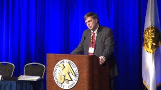Mayor Tommy Battle gives speech before AUSA