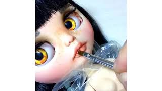 Blythe custom doll Блайз, кастом ооак макияж кукле