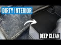 Dirty interior deep clean  interior car detailing transformation
