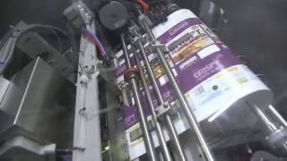 Striped Linerless for Application on Tray for Food Industry