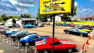 Muscle Car Lot Classic Hot Rods Inventory Walk Around Maple Motors 8/9/21 Specialty Rides