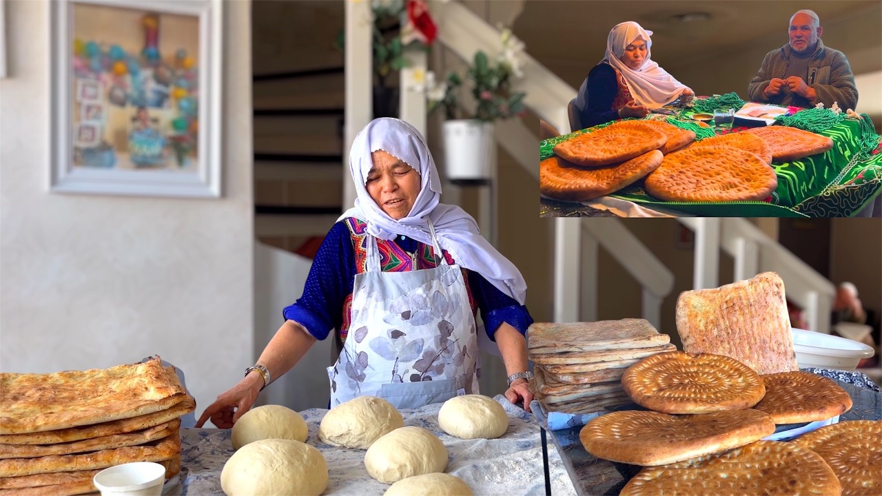 نان تیکی وطنی در خانه | آماده‌گی برای شب قدر با آبی جآنم)❤️#دعاء #jaghori #وطن #cooking 