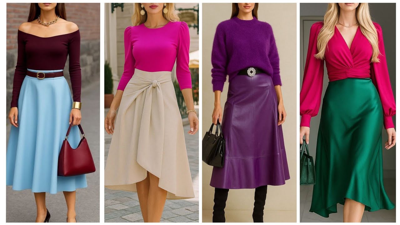 Скромные наряды с юбками, идеально подходящие для элегантных женщин.