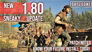 The Days Gone Day One Update is Massive