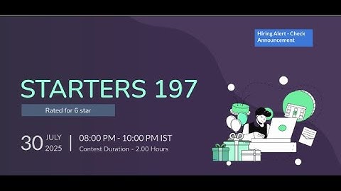 STARTERS 197 || Codechef contest LIVE  || #codechef #coding #programming #contest