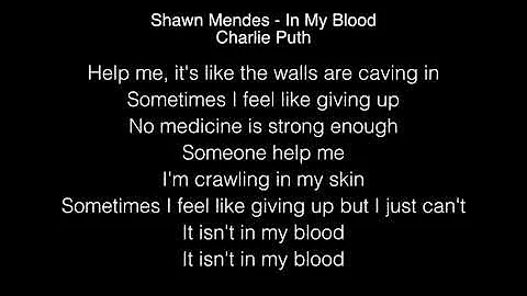Charlie Puth - In My Blood Lyrics (Shawn Mendes) in the Live Lounge