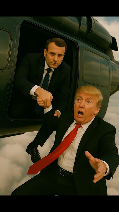 'Macron Lets Trump Go – Chaos in the Sky!' parody
