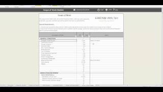 Scope of Work Report Builder Video Tutorial