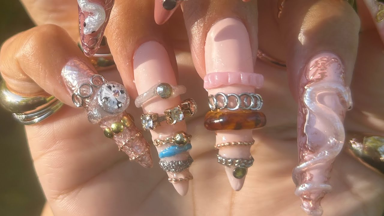 DIY Tortoise Shell Bangle Nails | Part 1: How to Get the Viral Look | Gel X Nails