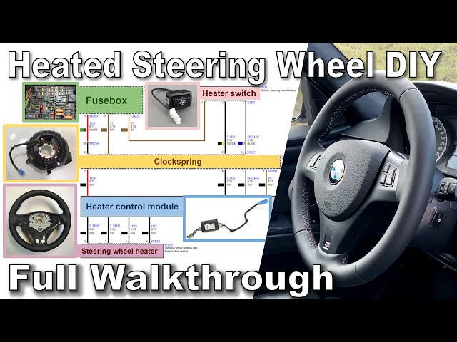 Heated Steering Wheel DIY on BMW E90 M3 Ep.4-Full Walkthrough[ENG