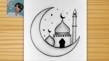 Drawing For Muslims / How to draw a Mosque easy tutorial / step by step drawing for beginners