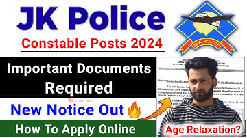 JK Police Constable Posts 2024 | How To Apply JK Police Constable Form 2024 | JKP Age Relaxation