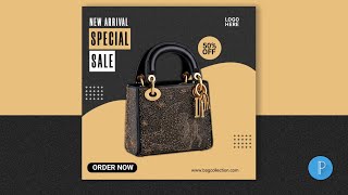 How to create a bag ad flyer on pixellab | 2022 | social media design screenshot 2