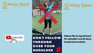 How do you finish your #tennisforehand? Don’t ALWAYS follow through over your shoulder #shorts screenshot 5
