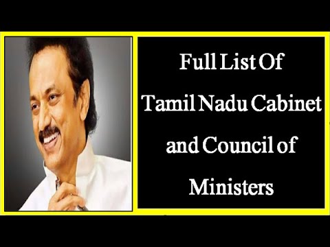 Ministers of Tamil Nadu 2021||Ministers list of Tamil Nadu || Tamil ...