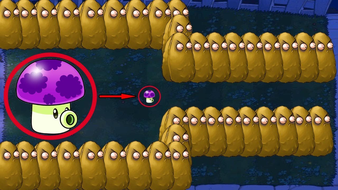 Puff Shroom Vs Gargantuar Vs Dr. Zomboss - Plants vs Zombies Hack - YouTube