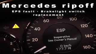 ESP, Speedtronic inoperative, brake light switch