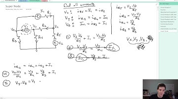 Super Nodes - Circuit Analysis