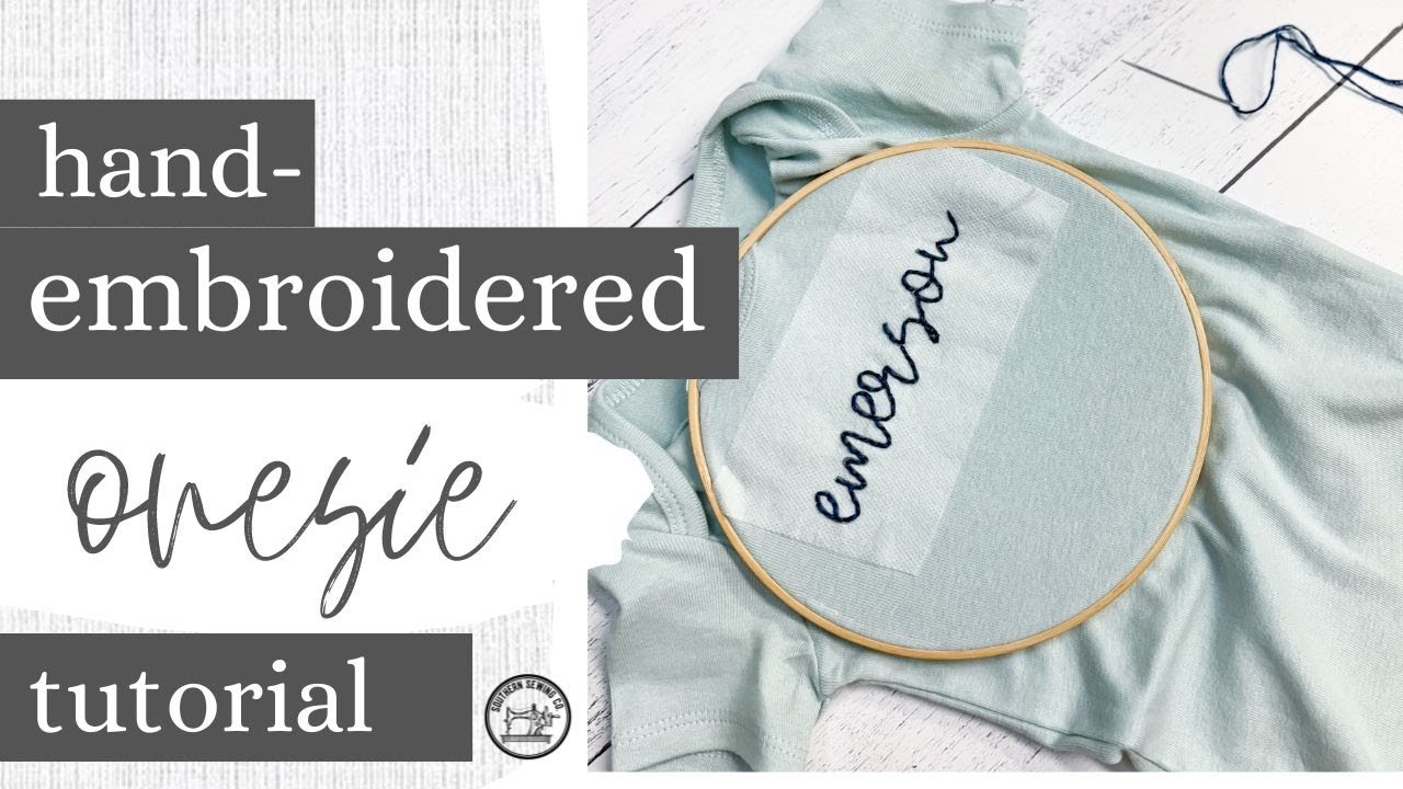 How to Hand-Embroider a Baby Onesie {Backstitch Embroidery