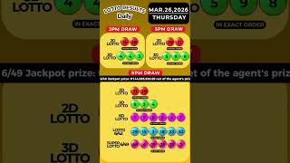 🔥 9PM LOTTO RESULTS March 26 2026 THU | PCSO 2D (EZ2),3D (Swertres), 6D, Lotto 6/42, SuperLotto 6/49