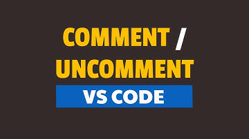 Commentaar toevoegen en verwijderen in Visual Studio Code