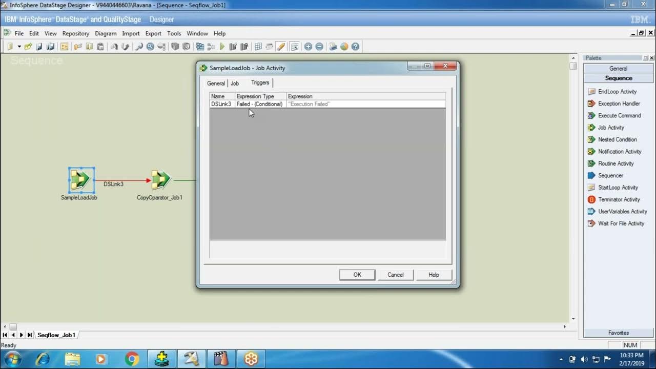 TRIGGER CONDITIONS in Datastage in English | By Rajesh Chepuri Video ...