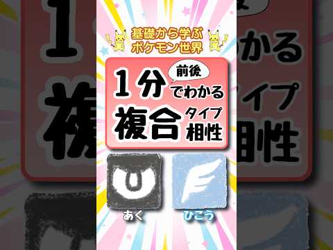 【ポケモンタイプ相性】あく・ひこうタイプの相性解説！ #ポケモン #タイプ相性 #一分でわかる  #ポケモンsv #ポケモンgo