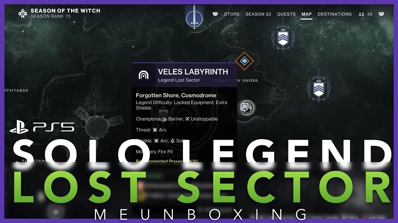 Solo LEGEND Lost Sector Veles Labyrinth 