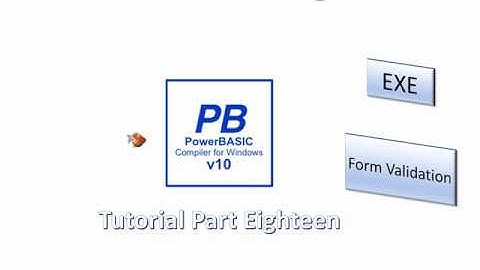 PowerBasic Windows Compiler tutorial Part 18 - form validation