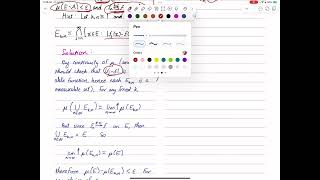 Measure Theory & Probability - Video 14 - Exercise 1.6