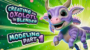 Blender 3D Modeling Time Lapse of an Oxolotl Part 1