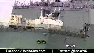 Navy`s New Laser Weapon Blasts Bad Guys From Air, Se