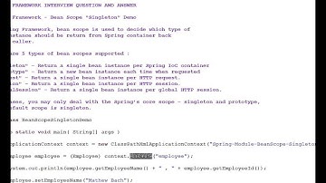 SPRING FRAMEWORK SINGLETON BEAN SCOPE DEMO ECLIPSE