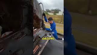 He uses his superpowers to pick up trash